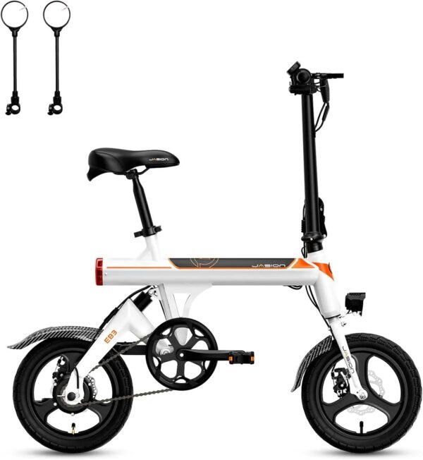 EB3 Electric Bike Adults 21mph, 500W Peak Motor, 270Wh Battery, Rear Suspension, 3 Levels Assist, 14" Folding Ebike for Adults and Teens, Complies...