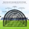 Baseball Batting Cage Net Batting Cages for Backyard Portable Baseball and Softball Batting Cages with Pitching Machine Hole and Detachable Door...