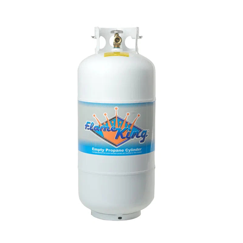 c7d984902d9709755a1a3db33db6cafc2290a5dfca3b37342012dbbdb19be196 Flame King YSN401 40 lbs. Empty Propane Cylinder with Overfill Protection Device Valve