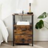 AMHANCIBLE Night Stand Set 2, Nightstand with Charging Station