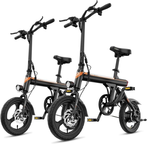 EB3 Electric Bike Adults 21mph, 500W Peak Motor, 270Wh Battery, Rear Suspension, 3 Levels Assist, 14" Folding Ebike for Adults and Teens, Complies...