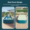Ergocar Inflatable Swimming Pool with Water Slide, Inflatable Slide Water Pool with Awning, Inflatable Mega Bouncy Castle Water Park, Swim Centre...