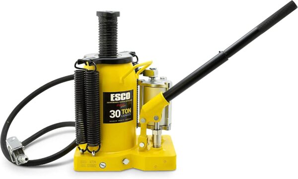 ESCO 30 Ton Pro Series Air Hydraulic Bottle Jack Heavy Duty Lifting for Automotive and Industrial Use