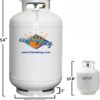 Flame King 420LB ASME Vertical Propane Tank, White