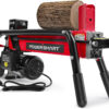 PowerSmart Electric Log Splitter 7-Ton - Efficient Wood Splitter with 3500 Motor Speed, 15 Amp, Horizontal Full Beam Design and Steel Wedge for...
