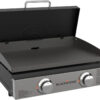 Blackstone 1666 22 Tabletop Griddle with Stainless Steel Faceplate, Powder Coated Steel, Black