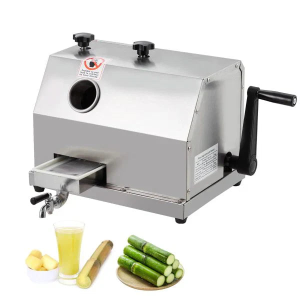 Manual Sugar Cane Juicer Machine, Sugar Cane Press with 3 Stainless Steel Drums and 2.4-inch Large Inlet, Sugarcane Juice Machine with 110LBS/H,...