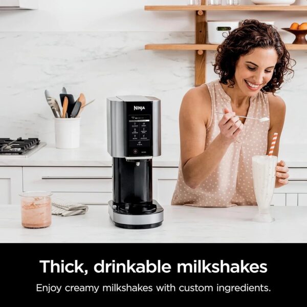 Ninja NC301 CREAMi Ice Cream Maker, for Gelato, Mix-ins, Milkshakes, Sorbet, Smoothie Bowls & More, 7 One-Touch Programs, with (2) Pint Containers...