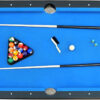 6 Ft Portable Pool Table, Adults Folding Billiards Tables for Game Room with Easy Foldable Storage, Includes Full Set of Billiard Balls, Cues,...