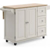 Homestyles Dolly Madison Mobile Kitchen Island Cart, Drop Leaf Breakfast Bar