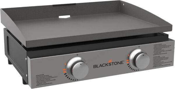 Blackstone 1666 22 Tabletop Griddle with Stainless Steel Faceplate, Powder Coated Steel, Black