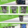Toter 96 Gallon Trash Can with Smooth Wheels and Lid ;