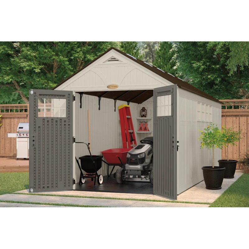 d18e37721b2a1670dea28b1d6f10167e367ab41ee36784c8d4aaf0f2ba68d423 Tremont Outdoor 8 ft. W x 16 ft. D Plastic Storage Shed