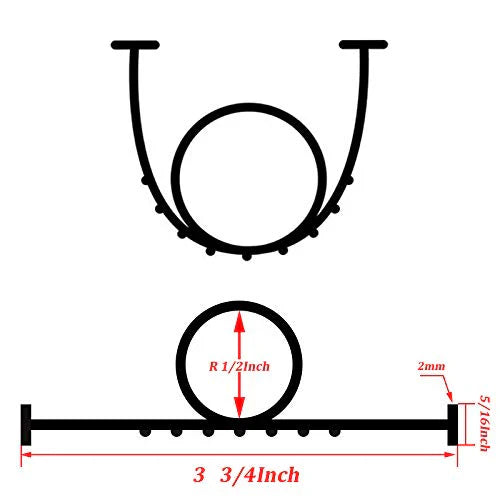 DGSL Garage Door Seals Bottom Rubber Weather Stripping Kit Seal Strip Replacement
