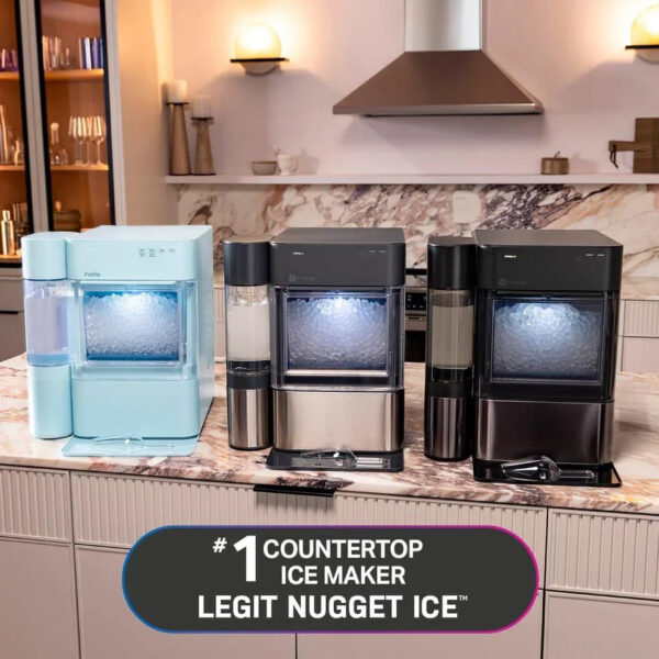 GE Profile Opal 2.0 XL with 1 Gallon Tank, Chewable Crunchable Countertop Nugget Ice Maker, Scoop included, 38 lbs in 24 hours, Pellet Ice Machine...