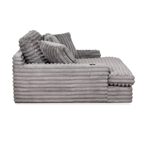 Nestle Chaise Lounge With Dual Cupholders And Charging Ports
