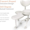Pipersong Meditation Chair, Home Office Desk Chair, Cross Legged Chair with Lumbar Support and Adjustable Stool