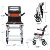 Ultra-Light Portable Folding Wheelchair, Travel-Friendly with Handbrake, 220 lbs Capacity, Ideal for Elderly & Children, 34.2 32.6 Unfolded Dimensions