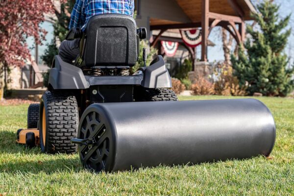 Agri-Fab 45-0604 18" x 48" Tow Behind Poly Lawn Roller 550 lbs Weight with Water, Poly Drum and Steel Frame, with Plug. Designed for Lawn and...