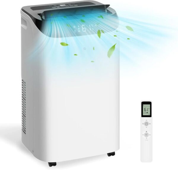 Portable Air Conditioner Cools Up to 700 Sq.Ft, 3-IN-1 Energy Efficient Portable AC Unit with Remote Control & Installation Kits for Large Room,...