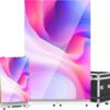 80" P1.86 Flexible Spliceable LED Poster Display USB Plug-and-Play, Mobile & PC Remote Control, Digital Signage Advertising Screen (Silver, 1-Pack)