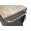 72 in. 18-Drawer 24 in. D Mobile Workbench with Solid Wood Top Stainless Steel