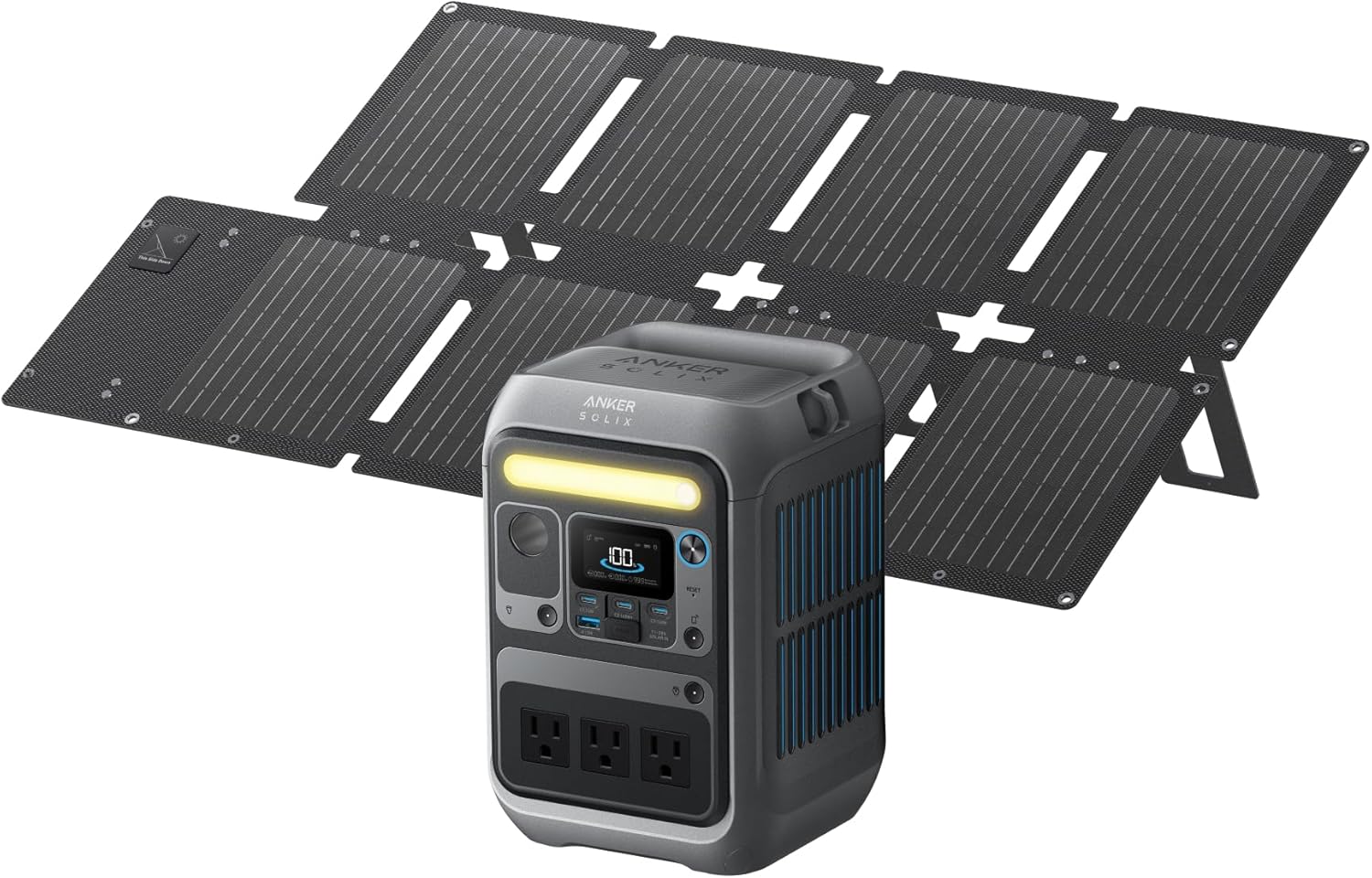d5e661d5fafeb9f77ea4f671fb1daaf7feb61ad382b444ec59b3b708c8476b3c-1 Anker Solar Generator SOLIX C300 with 60W Solar Panel, 288Wh Portable Power Station, 300W (600W Surge), LiFePO4 Battery, 140W Two-Way Fast...