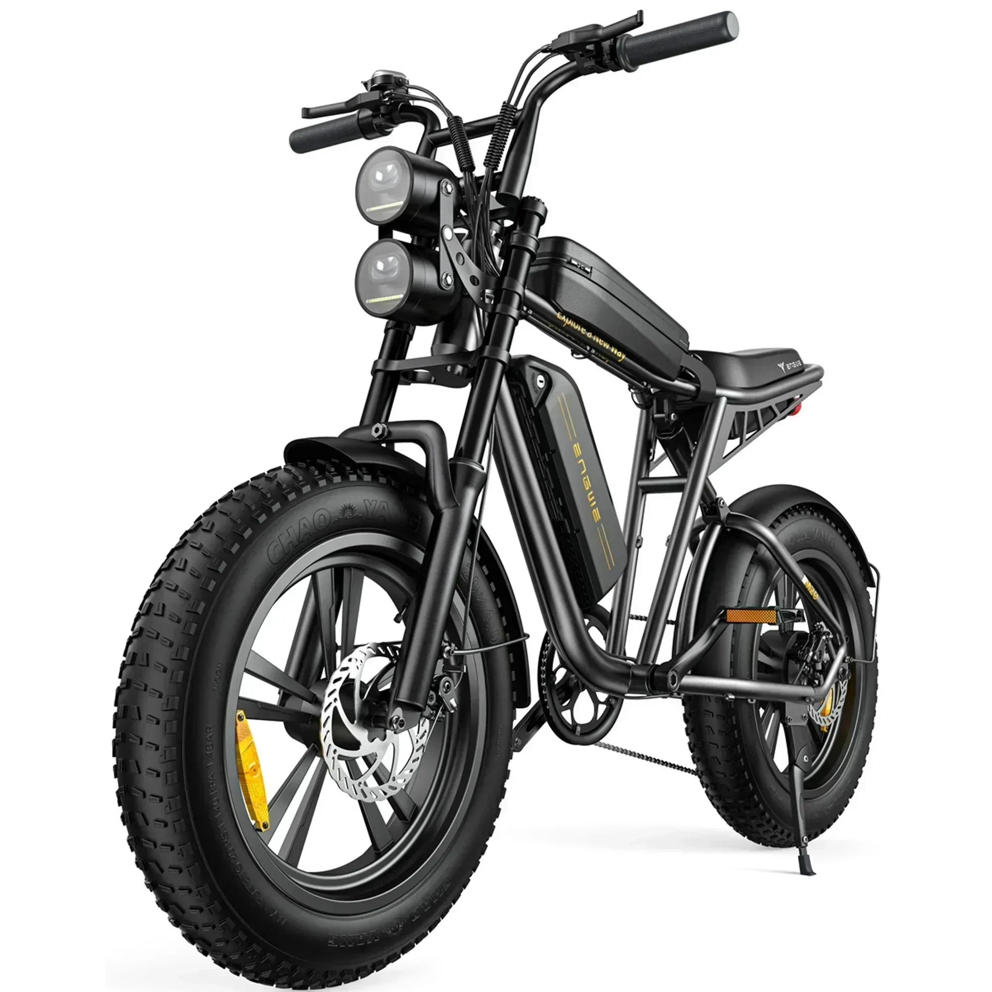 1000W Electric Bike for Adults, Retro-Style, 28mph, 94 Miles Range, 20 x4.0 Fat Tires, Full Suspension, UL Certified
