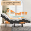 Adjustable Bed Frame -Wireless Remote -Memory Function -Adjustable Bed Base -Head and Foot Lift Incline -Zero Gravity -Quiet Motorfor Lying Down,...