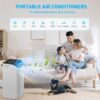 Portable Air Conditioner Cools Up to 700 Sq.Ft, 3-IN-1 Energy Efficient Portable AC Unit with Remote Control & Installation Kits for Large Room,...