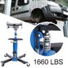 1660 Pounds Hydraulic Car Transmission Jack Vertical Lift with 360 Swivel Wheel Pedal ,Blue,33"-70"(0.75Ton)