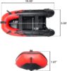 Inflatable Boat | Yacht Dinghy Tender Raft | Multi Person Fishing Boat | Aluminum Floor Oars | Fishing Rod Holders | Heavy-Duty PVC | 2024 Model |