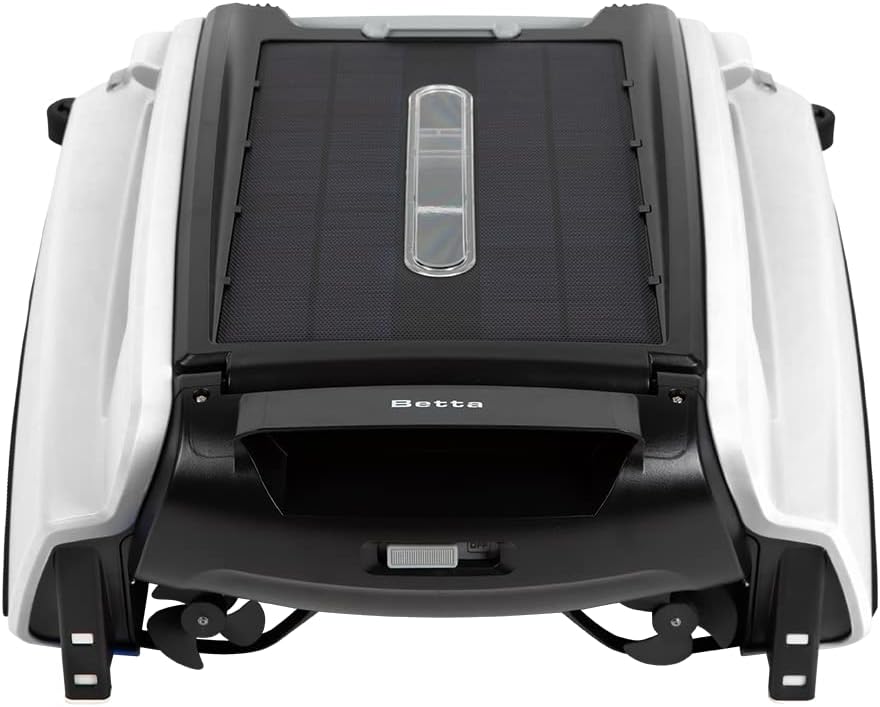 Betta SE Solar Powered Automatic Robotic Pool Surface Skimmer Cleaner with 30-Hour Continuous Cleaning Battery Power and Re-Engineered Twin Salt...