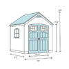Manor 6 ft. W x 7.5 ft. D Plastic Storage Shed