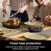 Ninja Crispi 4 in 1 Portable Glass Air Fryer Cooking System, 4QT & 6 Cup Glass Containers with Storage Lids, Easy Meals, Microwave, Freezer &...