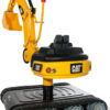 The building vehicle riding toy with a traction pedal and a 360-degree metal excavator is suitable for children over 3 years old.