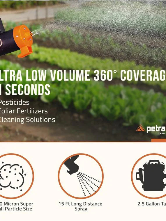 Cordless ULV Cold Fogger Backpack Sprayer, 2.6 Gallon Battery-Powered Mosquito Fogger for Outdoor Use