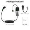 32 Amp Level 1&2 Portable EV Charger ,26FT Cable NEMA 14-50 Plug for Electric Car Home Charging Station 7.68KW