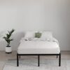 EMODA Queen Bed Frame No Box Spring Needed 18 Inch Heavy Duty Metal Tall Platform Bed Frame