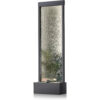 Alpine Mirror Waterfall Fountain with Stones & Lights, 72", Indoor/Outdoor Zen Decor