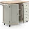 Homestyles Dolly Madison Mobile Kitchen Island Cart, Drop Leaf Breakfast Bar