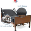 Fully Electric Hospital Bed Set, Foam Mattress, Half Rails
