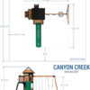 Backyard Discovery Canyon Creek Cedar Wood Swing Set with Wave Slide, Clubhouse, Play Kitchen, Picnic Area, Belt Swings, Web Swing, Rock Wall,...