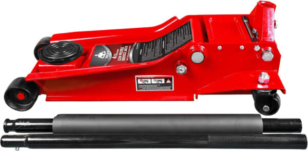 3 Ton Low Profile, Aluminum and Steel Racing Floor Jack with Dual Pistons Quick Lift Pump for Sport Utility Vehicle, Lifting Range 3-15/16" min to...