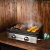 Blackstone 1666 22 Tabletop Griddle with Stainless Steel Faceplate, Powder Coated Steel, Black