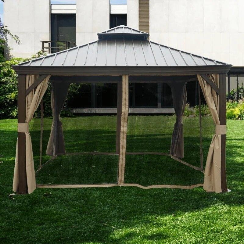 dcc7c3a2f30594c30a7a9aa727f79fbc3b1159b8c560428d87871b44ea5bf19c Alexander 12 Ft. W X 12 Ft. D Aluminum Patio Gazebo
