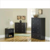 3-Pc Scandinavian Design Engineered Wood Bedroom Furniture Set with 3-Drawer Chest & 6-Drawer Double Dresser & 1-Drawer Nightstand, Pewter Plastic...