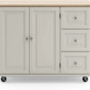 Homestyles Dolly Madison Mobile Kitchen Island Cart, Drop Leaf Breakfast Bar
