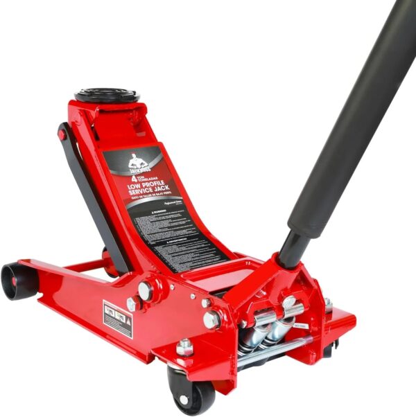 3 Ton Low Profile, Aluminum and Steel Racing Floor Jack with Dual Pistons Quick Lift Pump for Sport Utility Vehicle, Lifting Range 3-15/16" min to...