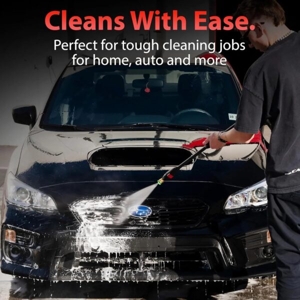 Electric Pressure Washer 2.0, Powerful 1.4 GPM 2000 PSI Car Pressure Washer Sprayer, Snub Nose & Tip Attachment, Use,Car Soap, Patio Boat RV...